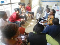 Some participants at the CSO worksho in Ndola in August 2013 ding group work